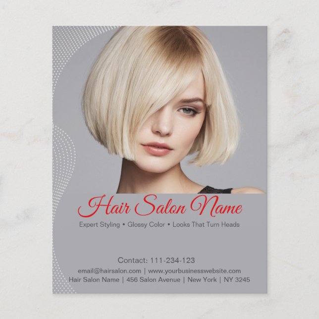 Eleganter Haarsalon Flyer - Individuelle Services (Vorne)