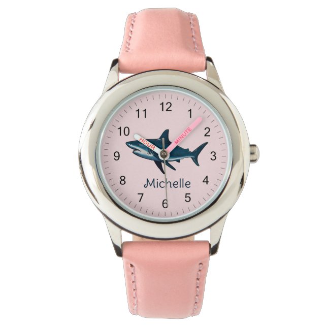 Eleganter Haifisch Personalisiert Armbanduhr (Vorderseite)