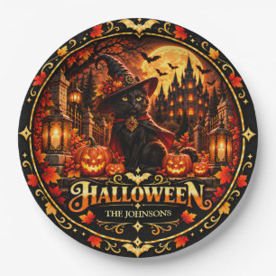 Eleganter Halloween-Süßigkeiten- oder Saures-Papie Pappteller