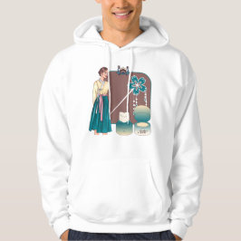 Eleganter Hanbok und florale Makeup-Kunst Hoodie