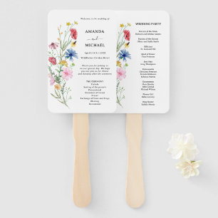 Eleganter Handfächer für Hochzeitsprogramme mit Wi