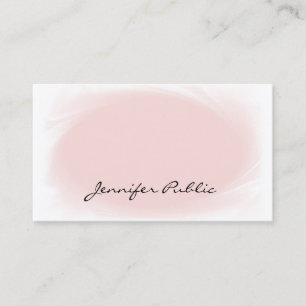 Eleganter handgeschriebener Schriftart Text Rosa S Visitenkarte