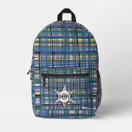 Eleganter handgezeichneter Tartan Classic Sherriff Bedruckter Rucksack