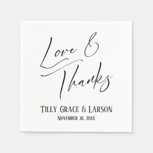 Eleganter Handwriting-Schriftart Typografie Liebe  Serviette