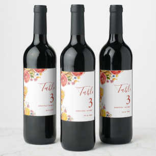 Eleganter Haupt Squeeze Citrus Hochzeitstisch Weinetikett