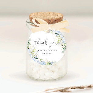 Eleganter hellblauer Baby Shower Aufkleber