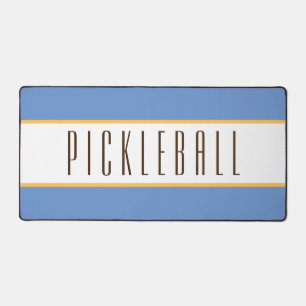 Eleganter, hellblauer weißer Streifen PICKLEBALL T Schreibtischunterlage
