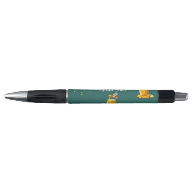Eleganter hellgrüner Honeycomb-Stift personalisier Kugelschreiber (Vorderseite)