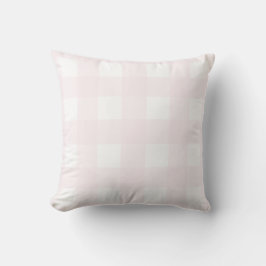 Eleganter, hellpastellrosa Buffalo Karo. Kissen