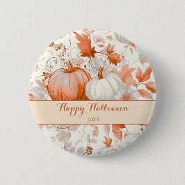 Eleganter Herbst-Chinoiserie-Halloween Button