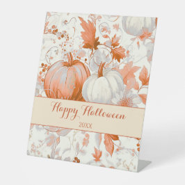 Eleganter Herbst-Chinoiserie-Halloween Sockelschild