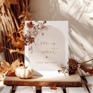 Eleganter Herbst Liebe ist süß, nimm eine Belohnun Poster
