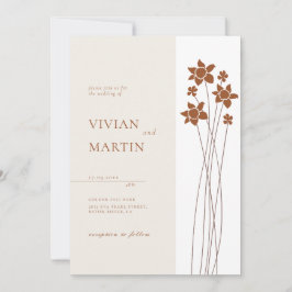 Eleganter Herbst-Zwei-Farben-Blumenladen Einladung