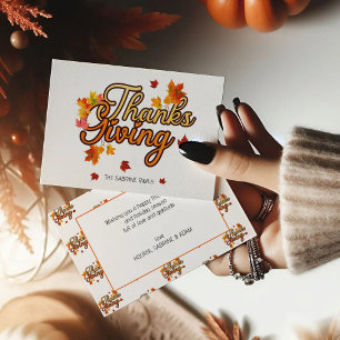 Eleganter Herbstfall aus Erntedank Postkarte