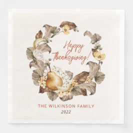 Eleganter Herbstkreidekäfer Erntedank Napkins Serviette