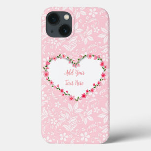 Eleganter Herzrahmen mit Blumenmuster: für jeden A Case-Mate iPhone Hülle