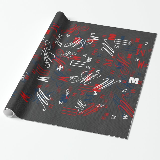 Eleganter Hintergrund für Schwarzweißfaser-Printme Geschenkpapier (Ungerollt)