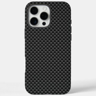 Eleganter Hintergrund im Carbonfaser-Stil iPhone 16 Pro Max Hülle