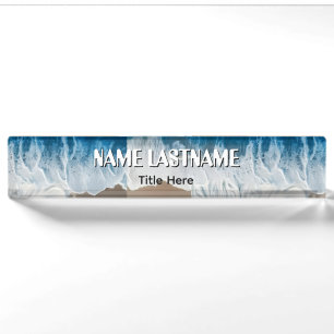 Eleganter Hintergrund mit individuellem Namen Namensplakette