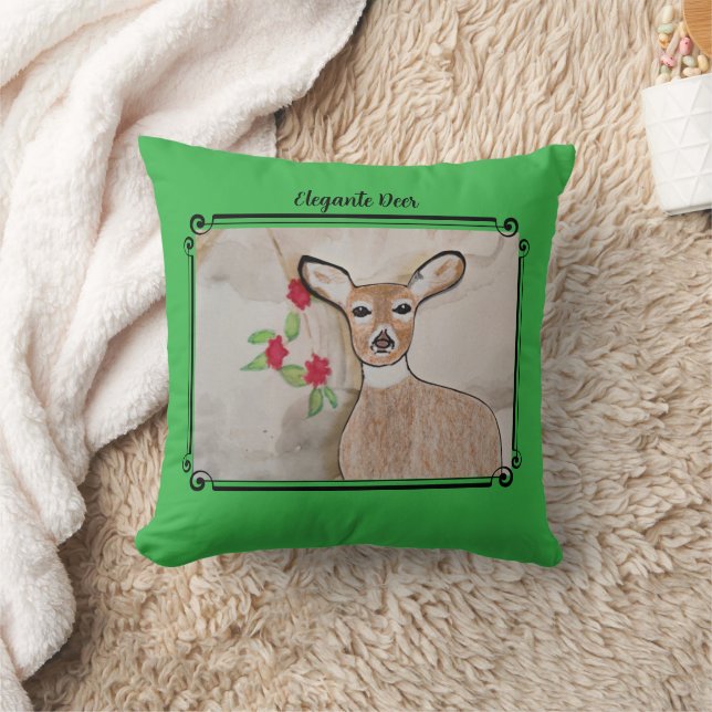 Eleganter Hirsch Kissen (Decke)