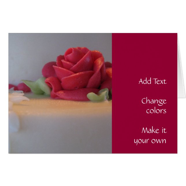 Eleganter Hochzeitskuchen mit rosa Rosen (Vorderseite (Horizontal))