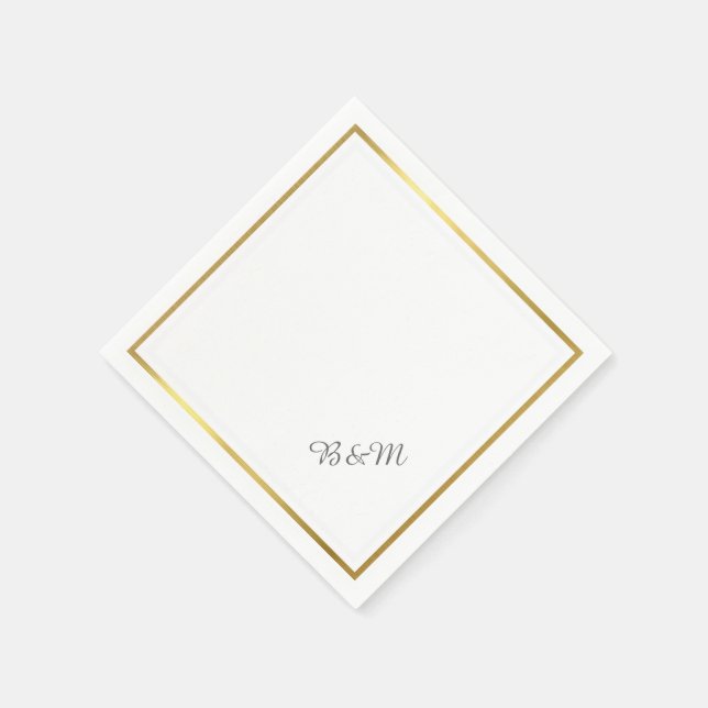 eleganter Hochzeitslei Empfang_Party Serviette (Ecke)