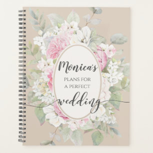 Eleganter Hochzeitsplaner für Rose und Peonies Planer