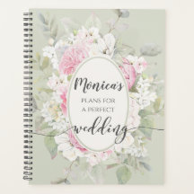 Eleganter Hochzeitsplaner für Rose und Peonies
