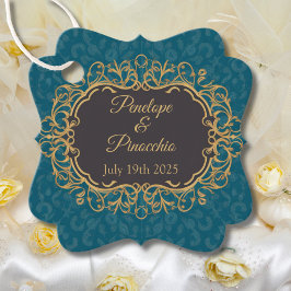 Eleganter Hochzeitsstil Geschenkanhänger