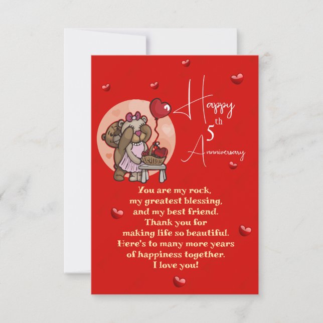 Eleganter Hochzeitstag Karte (Vorderseite)