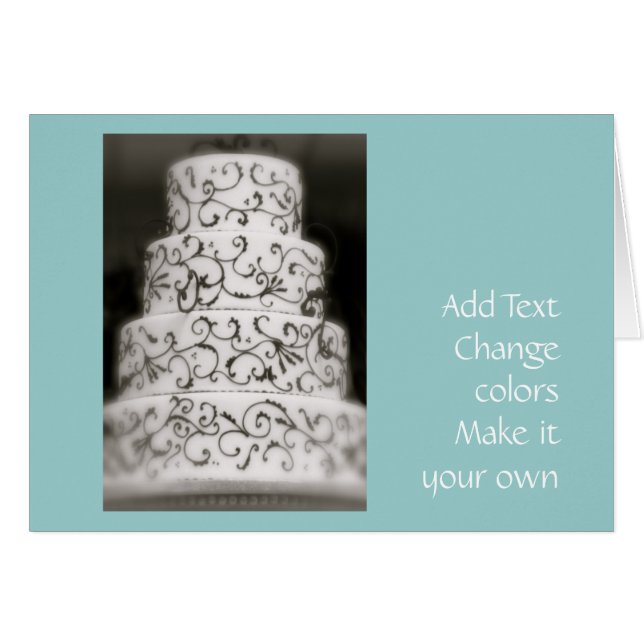 Eleganter Hochzeitstorte (Vorderseite (Horizontal))