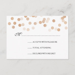 Eleganter Hochzeitstorte UAWG Copper Foil Glitzer RSVP Karte