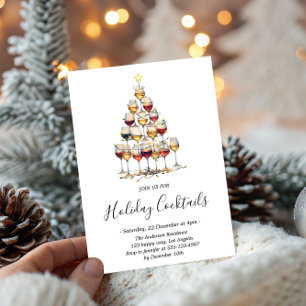 Eleganter Holiday Cocktail Festliche Getränke Weih Einladung