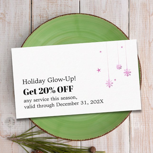Eleganter Holiday Promotions Beauty Salon Coupon (Von Creator hochgeladen)