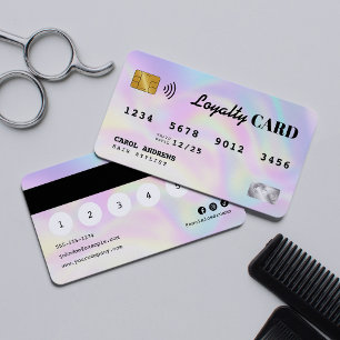 Eleganter holografischer Friseur-Kreditkarte Treuekarte