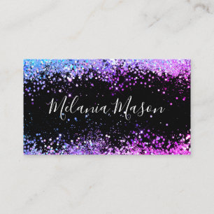 Eleganter holografischer Glitzer Makeup Artist Bla Visitenkarte