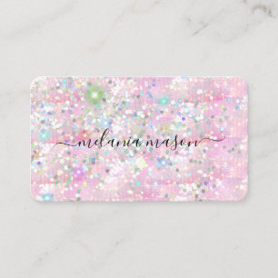 Eleganter holografischer Glitzer Makeup Artist Pin Visitenkarte