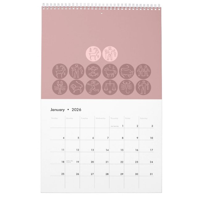 Eleganter Horoskop-Kalender Kalender (Jan 2026)