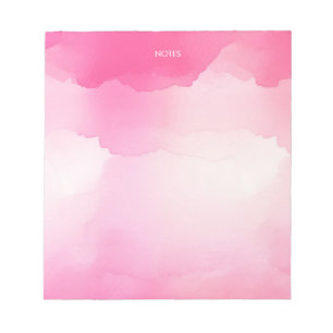 Eleganter Hot Pink Wasserfarben Splash Personalisi Notizblock