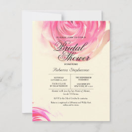 Eleganter Hübsch rosa Rosendruck Einladung