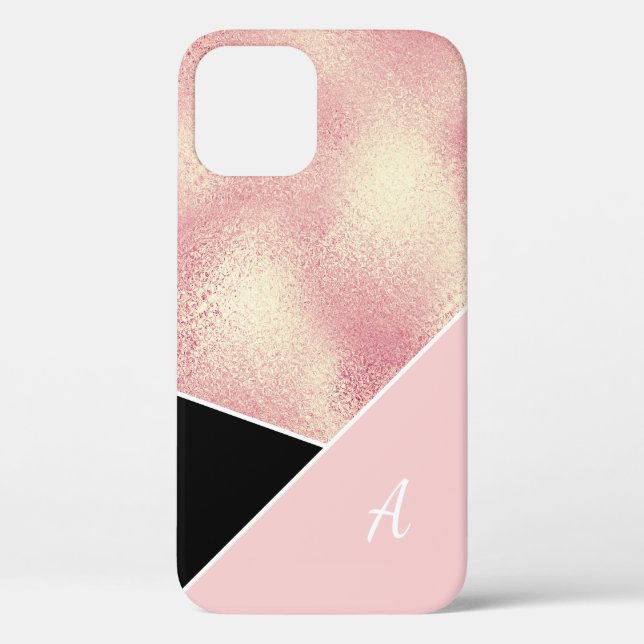 Eleganter hübscher geometrischer Rose, goldfarbene Case-Mate iPhone Hülle (Rückseite)