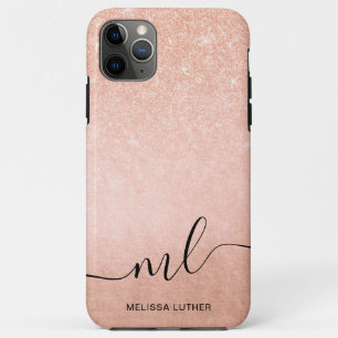 Eleganter hübscher Gradienten Kupfergold-Rose Glit Case-Mate iPhone Hülle