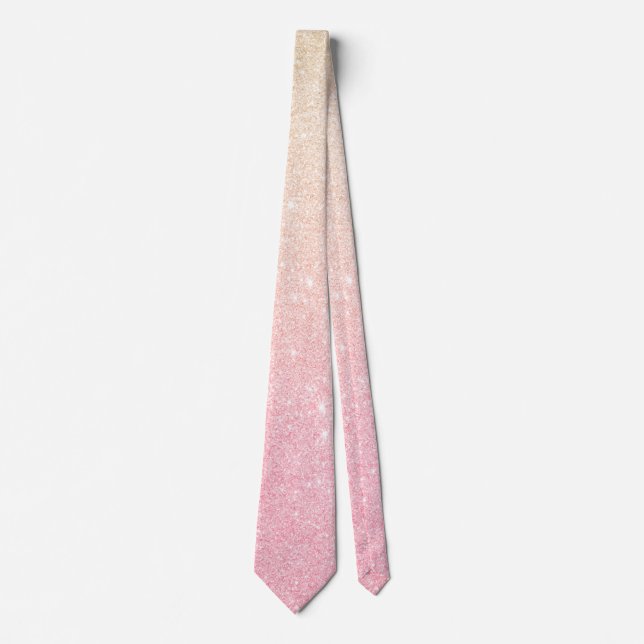 Eleganter hübscher Gürtelgraben Rose Gold Glitzer Krawatte (Vorderseite)