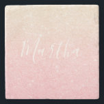 Eleganter hübscher Gürtelgradientengold-Glitzer Steinuntersetzer<br><div class="desc">Stilvolle Imitate Rose Gold Glitzer Muster.</div>