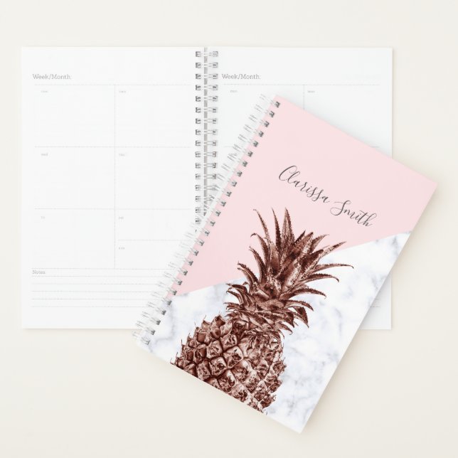 Eleganter hübscher Rose-Ananas-weißer Marmor Planer (Anzeige)
