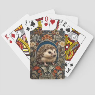 Eleganter Igel William Morris Inspiriert Spielkarten