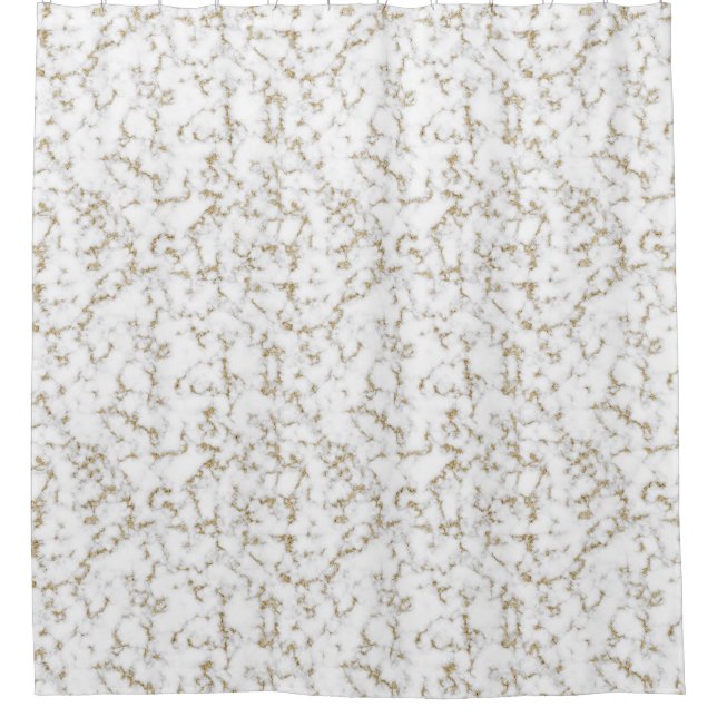 Eleganter Imitat aus Gold und grauem Marmor Duschvorhang (Vorderseite)