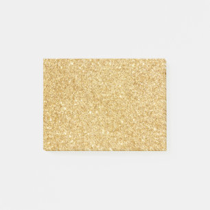 Eleganter Imitat-GoldGlitzer Post-it Klebezettel