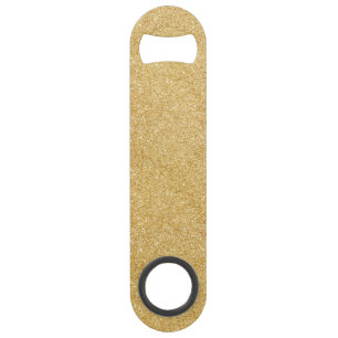 Eleganter Imitat-GoldGlitzer Speedflaschenöffner