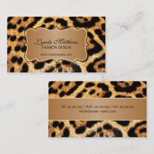 Eleganter Imitat-Leopard-Pelz Visitenkarte